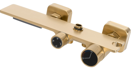 Душовий гарнітур REA HELIX BRUSHED GOLD з виливом