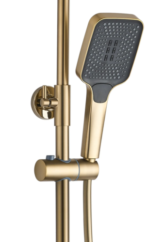 Душовий гарнітур REA HELIX BRUSHED GOLD з виливом