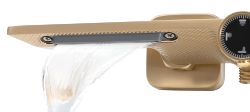 Душовий гарнітур REA HELIX BRUSHED GOLD з виливом