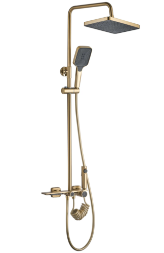 Душовий гарнітур REA HELIX BRUSHED GOLD з виливом