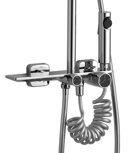 Душевой гарнитур REA HELIX CHROM с изливом