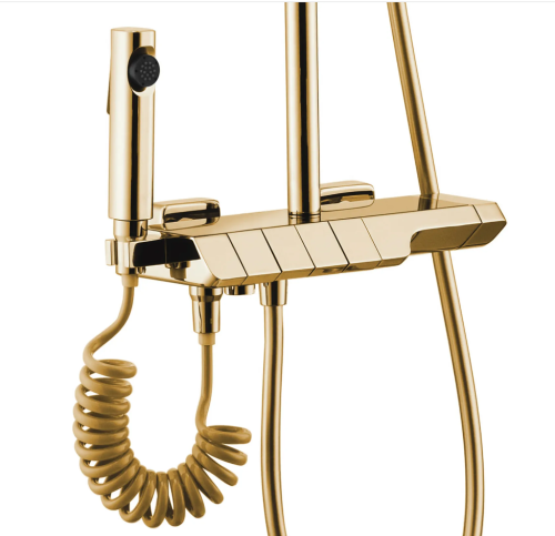 Душевой гарнитур REA ROB GOLD с термостатом и изливом