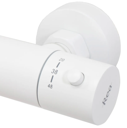 Душевой гарнитур REA LUNGO WHITE с термостатом и изливом