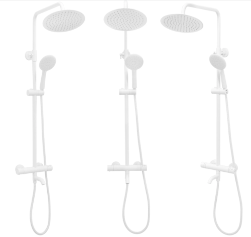 Душевой гарнитур REA LUNGO WHITE с термостатом и изливом