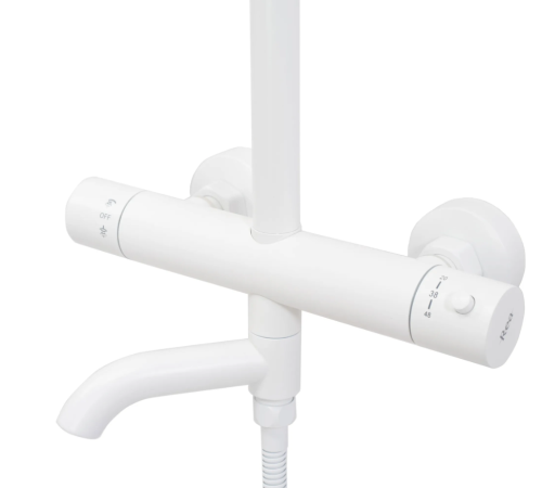 Душевой гарнитур REA LUNGO WHITE с термостатом и изливом