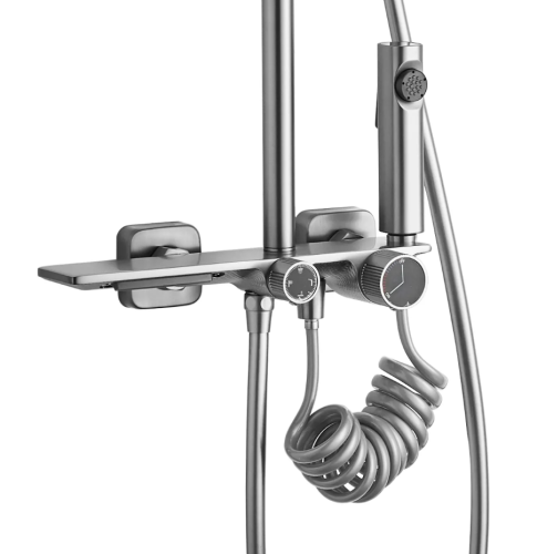 Душевой гарнитур REA HELIX NICKEL BRUSHED с изливом