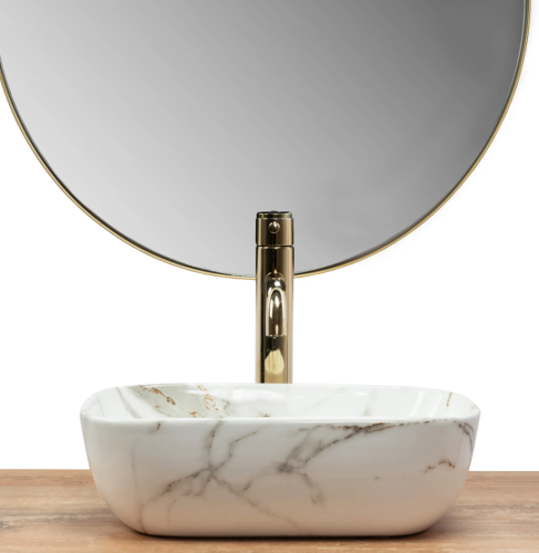 Умывальник (раковина) REA BELINDA MINI SHINY AIAX накладной мрамор