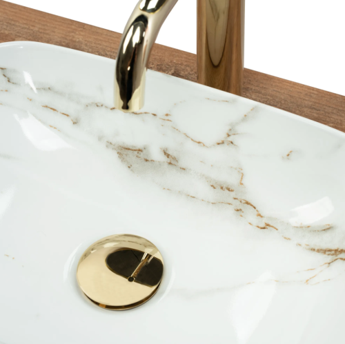 Умывальник (раковина) REA BELINDA MINI SHINY AIAX накладной мрамор