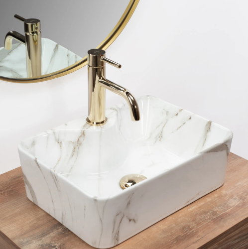 Умывальник (раковина) REA KELLY MINI AIAX SHINY накладной мрамор