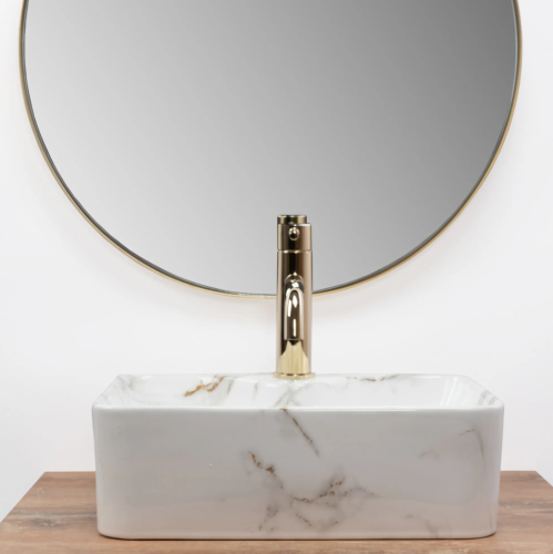 Умывальник (раковина) REA KELLY MINI AIAX SHINY накладной мрамор