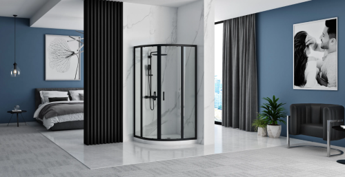 Душевая кабина REA LOOK BLACK 80х80