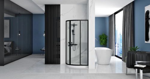 Душевая кабина REA LOOK BLACK 80х80