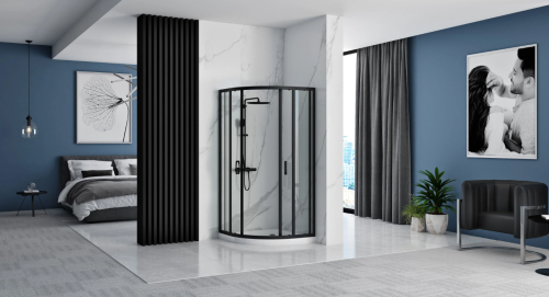 Душевая кабина REA LOOK BLACK 90х90