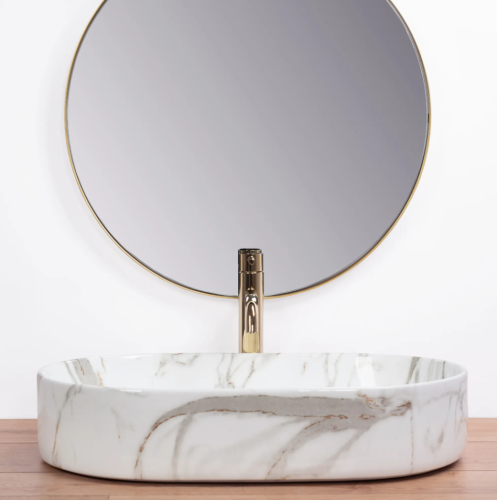 Умывальник (раковина) REA NADIA SHINY AIAX накладной мрамор