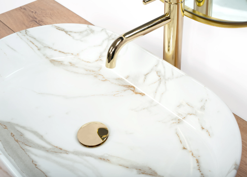 Умывальник (раковина) REA NADIA SHINY AIAX накладной мрамор