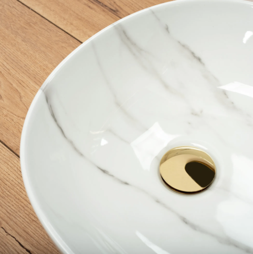 Умывальник (раковина) REA GRETA 65 BIANCO SHINY накладной мрамор