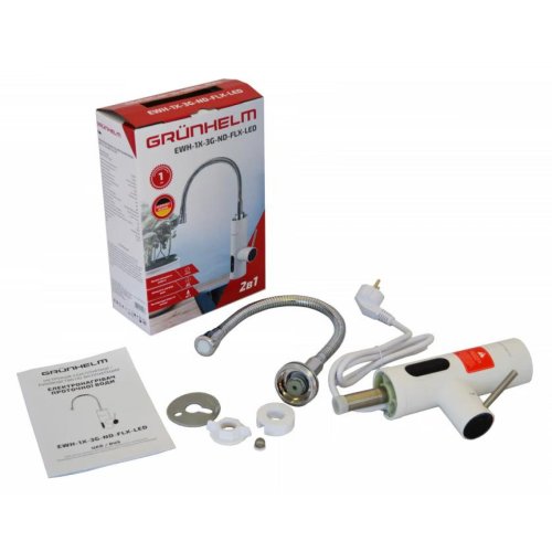 Проточный водонагреватель Grunhelm EWH-1X-3G-ND-FLX-LED