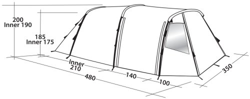 Намет шестимісний Easy Camp Huntsville 600 Green/Grey (120408)
