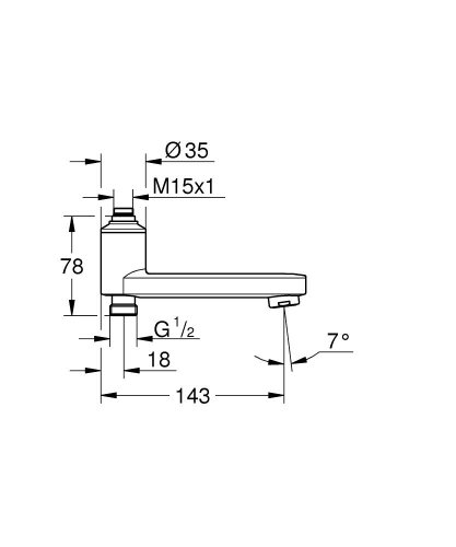 Вилив для ванни Grohe QuickFix 134502430