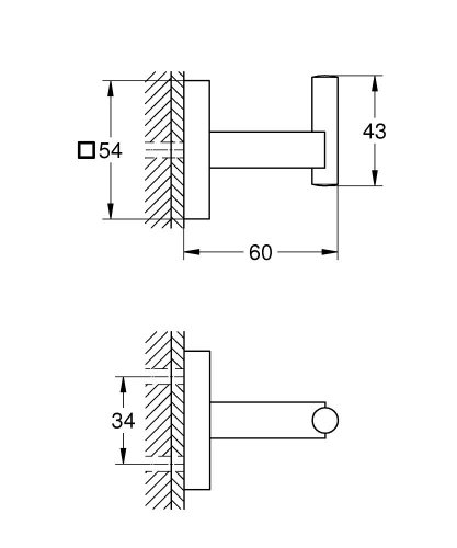 Крючок Grohe QuickFix Start Cube 40961DC0
