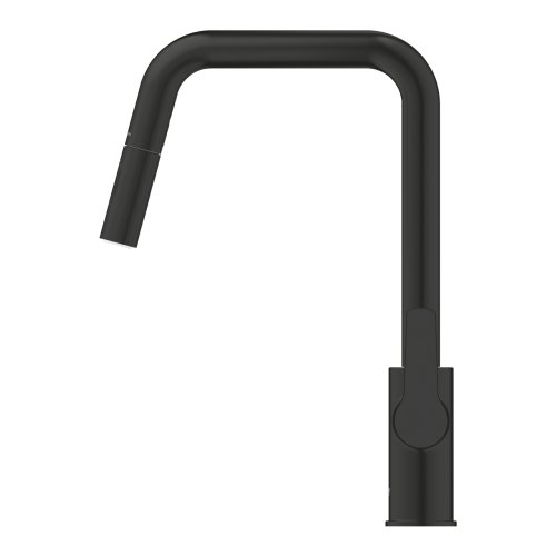 Смеситель для кухни с выдвижным изливом Grohe QuickFix Start Black 306312430