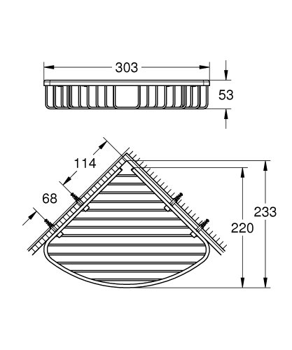 Угловая полочка для душа Grohe QuickFix Start Cosmopolitan 41172000