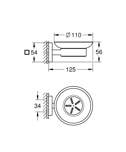 Мыльница Grohe QuickFix Start Cube 41096000