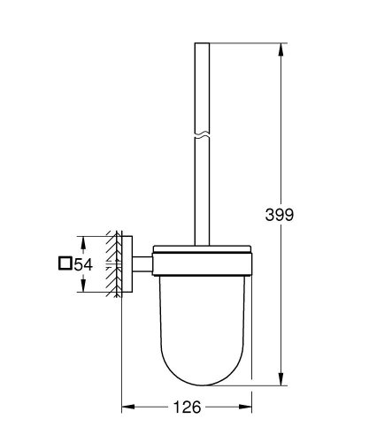 Подвесной ершик для унитаза Grohe QuickFix Start Cube 40977DC0