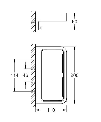 Полочка для ванной Grohe QuickFix Start Cube 41107000