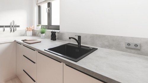 Комплект смесителей для ванной комнаты и кухни Grohe QuickFix Start Black UA303311MK