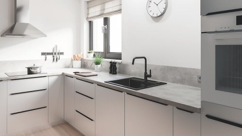 Комплект смесителей для ванной комнаты и кухни Grohe QuickFix Start Black UA303301MK