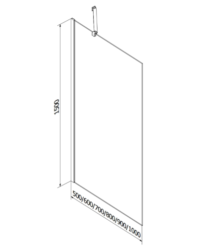 Шторка для ванни MEXEN NEXT 80 см. постійна