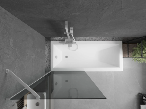 Шторка для ванни MEXEN NEXT 1 GRAFIT 70 см. постійна