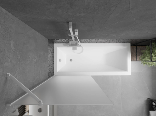 Шторка для ванны MEXEN NEXT 1 MATT 80 см. постоянная