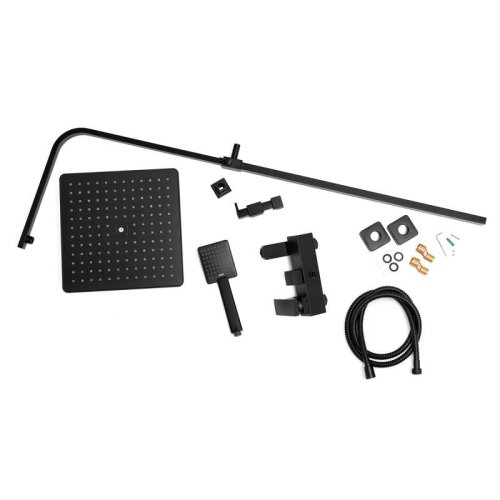 Душевая система Yoka CUBE 30 BLACK черный с изливом