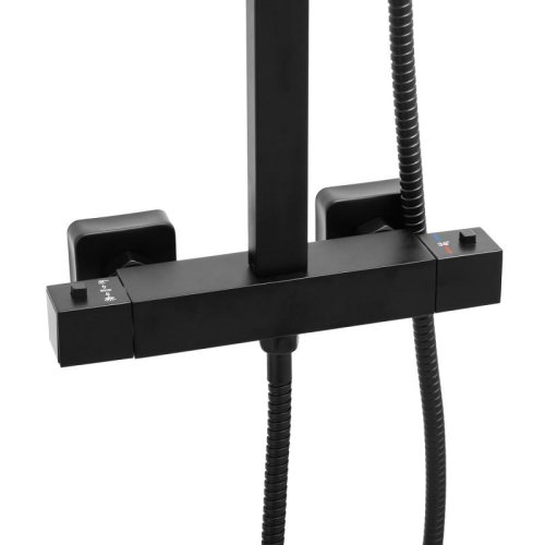 Душевая система Yoka CUBE 30 BLACK черный с термостатом