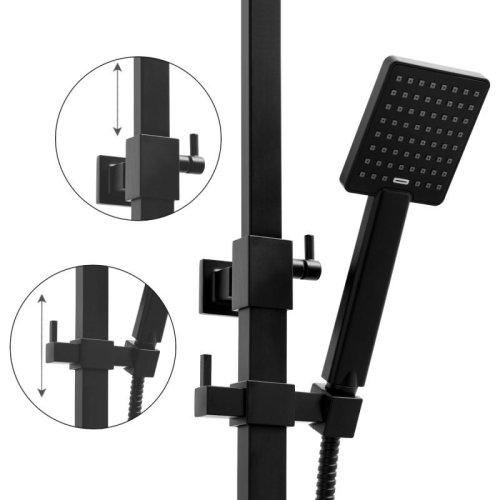 Душевая система Yoka CUBE 30 BLACK черный с термостатом