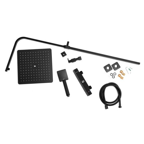 Душевая система Yoka CUBE 30 BLACK черный с термостатом