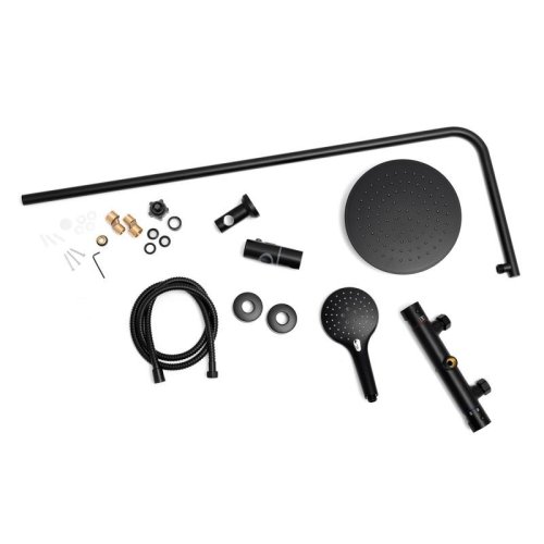 Душевая система Yoka BERGEN 25 BLACK черный с термостатом