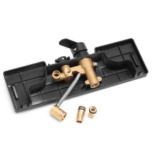 Душевая система Yoka OSLO 25 BLACK черный с полкой и краном