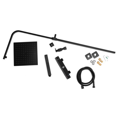 Душевая система Yoka GIRA 25 BLACK черный с термостатом