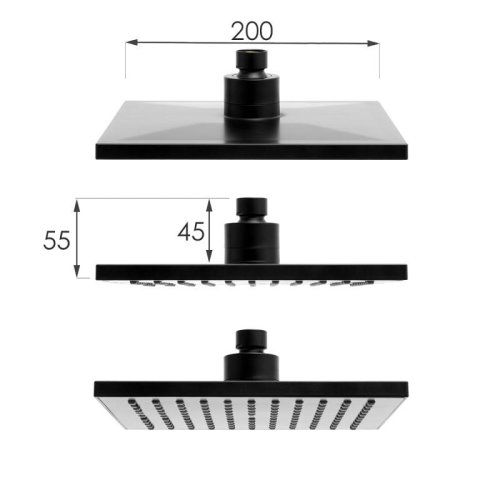 Душевая система Yoka TIKI-BLK BLACK черный