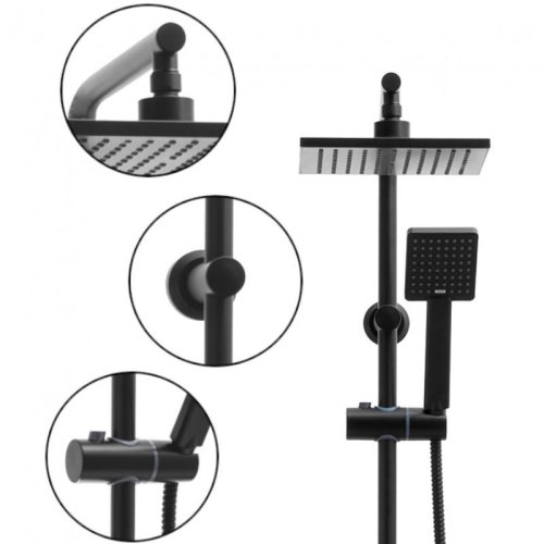 Душевая система Yoka TIKI-BLK BLACK черный