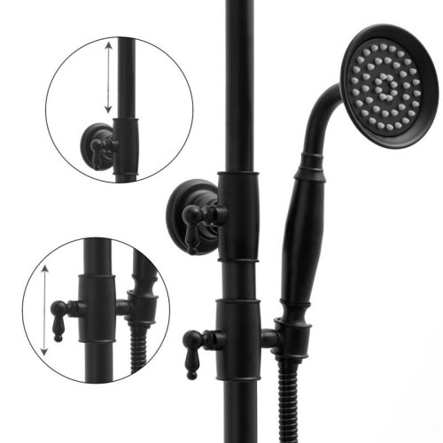 Душевая система Yoka DIXI BLACK черный