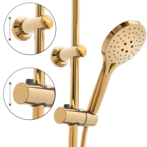 Душевая система Yoka OMAN 25 THERM L.GOLD золотой