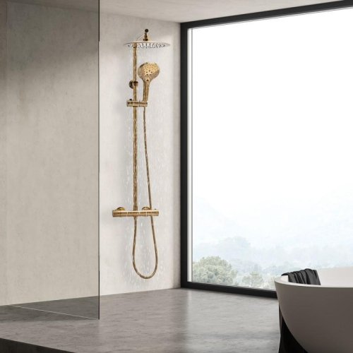 Душевая система Yoka OMAN 25 THERM L.GOLD золотой