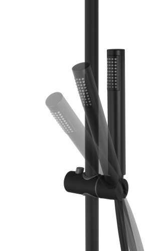 Душевая система Corsan LUGO BLACK MATT с изливом