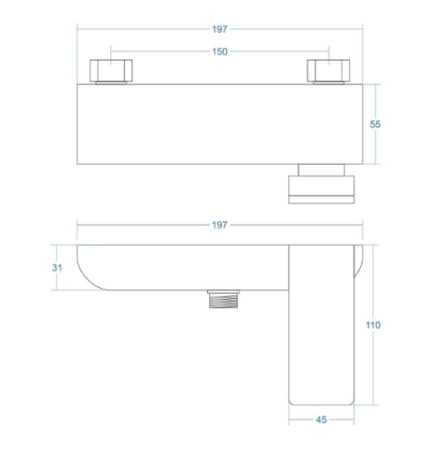 Душевая система Corsan CHROME со штангой