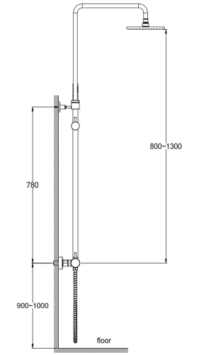 Душевая система KOHLMAN AXEL CHROM