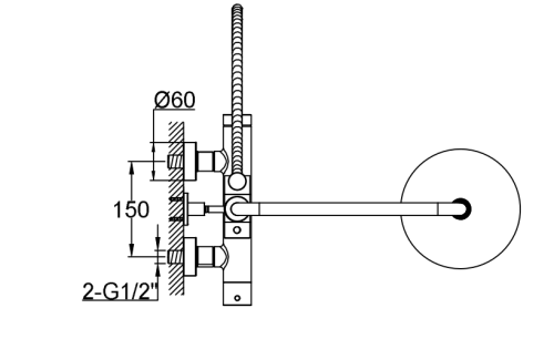 Душевая система KOHLMAN AXEL CHROM